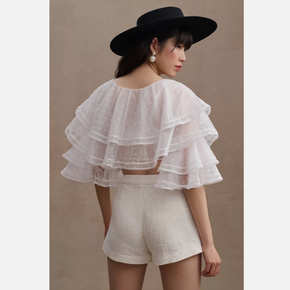 NWT BHLDN FLORENCE TIERED BRIDAL TOPPER - Picture 4 of 5